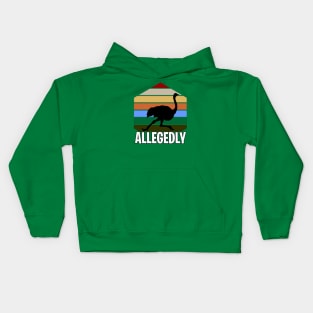 Allegedly Funny Ostrich Kids Hoodie